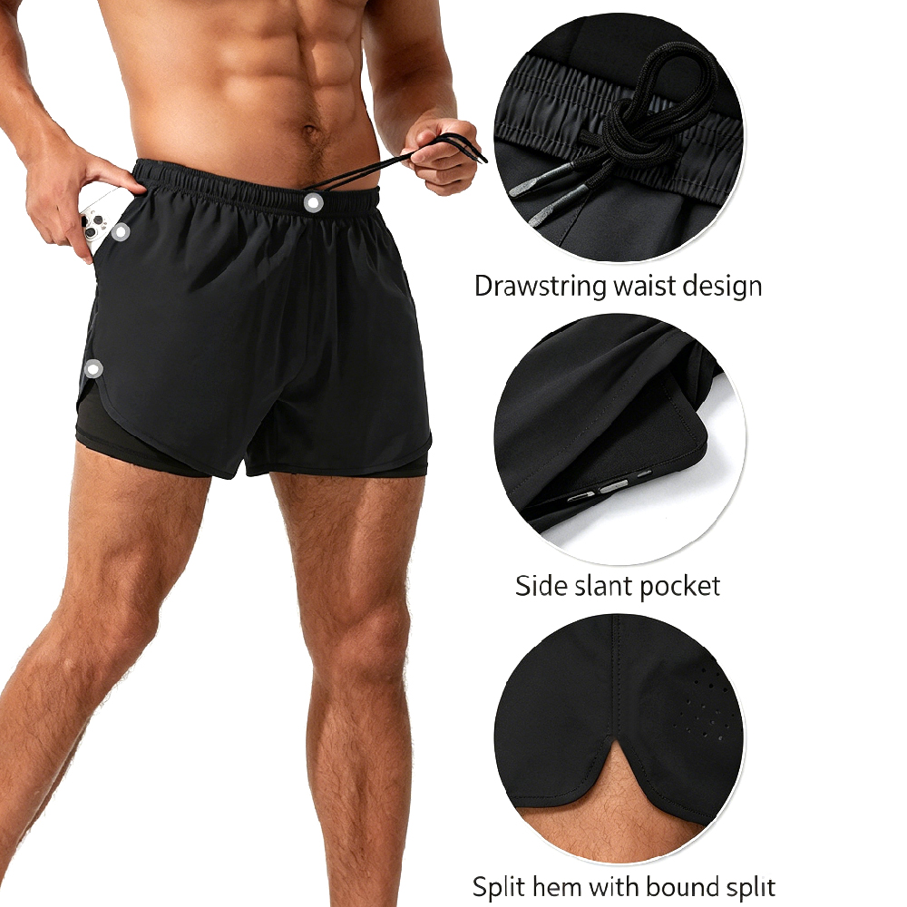 2-in-1-Laufshorts mit hoher Ta – Compression Shorts Athletes Bewertung und Preis